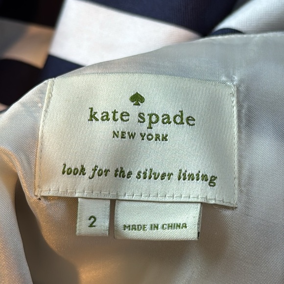 Kate Spade Blue Hyacinth Stripe Cap Sleeve Mariella Dress Size 2 - Picture 10 of 11